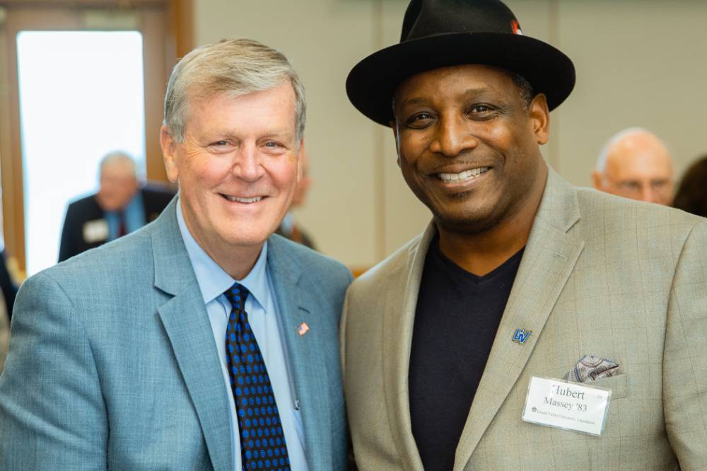 President Thomas J. Haas with a guest at the Foundation Annual Meeting